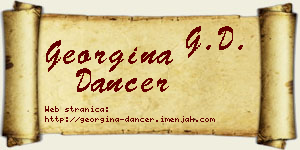 Georgina Dancer vizit kartica